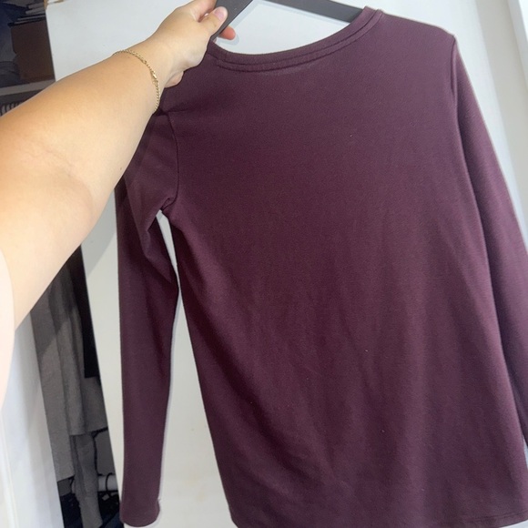 American Eagle Outfitters Burgundy Buttery Top - Picture 3 of 3